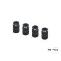 Arrowmax 4MM Alu Nut For 1/10 Set-Up System Black Golden (4) (AM-171048)